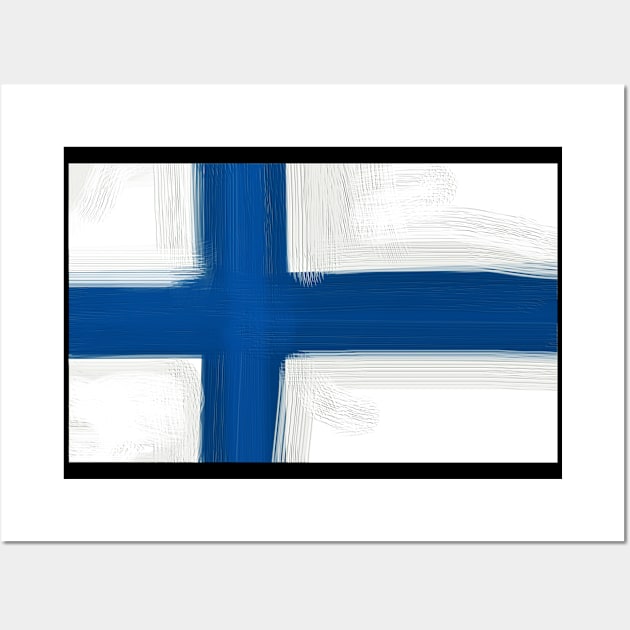 Finland Flag Wall Art by Dojaja